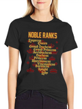 Queen Noble Ranks Princess Women Crown Royalty Classic Cotton Tee – Unisex Comfort For Any Season