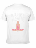 But First Breathe Graphic Tee Yoga Black