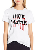 I HATE PEOPLE Graphic Tee - Black