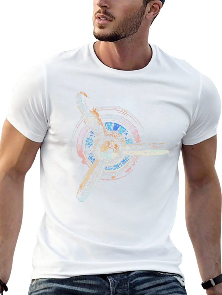 Airplane Propeller Graphic T-Shirt