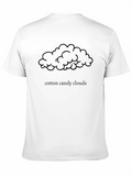 Cotton Candy Clouds Graphic Tee - Black