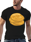 Stack of Flatbreads Graphic Black T-Shirt