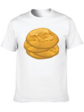 Stack of Flatbreads Graphic Black T-Shirt