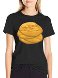 Stack of Flatbreads Graphic Black T-Shirt