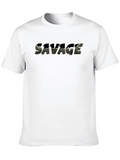 Savage Graphic Print Black T-Shirt