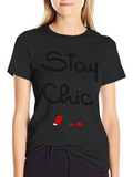 Stay Chic Black T-Shirt