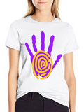 Handprint Graphic Tee - Black Cotton Blend