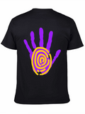 Handprint Graphic Tee - Black Cotton Blend