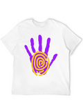 Handprint Graphic Tee - Black Cotton Blend