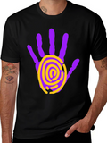 Handprint Graphic Tee - Black Cotton Blend