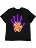 Handprint Graphic Tee - Black Cotton Blend