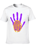 Handprint Graphic Tee - Black Cotton Blend