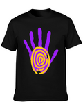 Handprint Graphic Tee - Black Cotton Blend