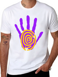 Handprint Graphic Tee - Black Cotton Blend