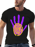 Handprint Graphic Tee - Black Cotton Blend