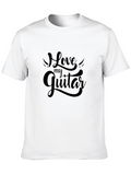 Love My Guitar Black Graphic T-Shirt