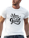 Love My Guitar Black Graphic T-Shirt