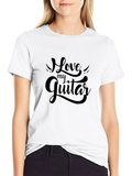 Love My Guitar Black Graphic T-Shirt
