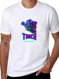Tiger Punch Graphic Black T-Shirt
