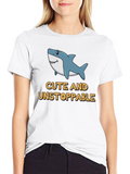 Cute Shark Graphic Tee - Unstoppable Style