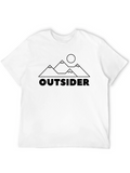 Outsider Mountain Graphic Black T-Shirt