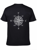Compass Rose Graphic Tee - Black