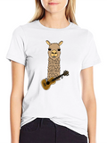 Llama Ukulele T-Shirt - Quirky Graphic Tee