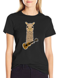 Llama Ukulele T-Shirt - Quirky Graphic Tee