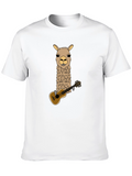 Llama Ukulele T-Shirt - Quirky Graphic Tee