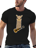 Llama Ukulele T-Shirt - Quirky Graphic Tee