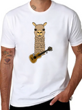 Llama Ukulele T-Shirt - Quirky Graphic Tee