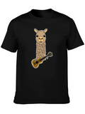 Llama Ukulele T-Shirt - Quirky Graphic Tee