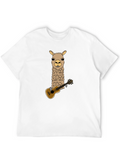 Llama Ukulele T-Shirt - Quirky Graphic Tee