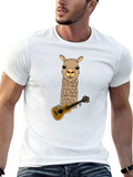 Llama Ukulele T-Shirt - Quirky Graphic Tee