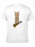 Llama Ukulele T-Shirt - Quirky Graphic Tee