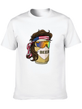Beer Mullet USA Flag Headband T-Shirt