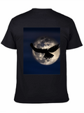 Raven Moon Graphic Black T-Shirt