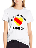 Mein Herz Schlägt Badisch Black T-Shirt