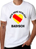 Mein Herz Schlägt Badisch Black T-Shirt