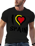 I Love Spain T-Shirt - Black Novelty Tee