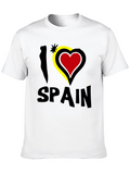 I Love Spain T-Shirt - Black Novelty Tee