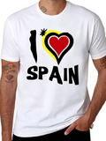 I Love Spain T-Shirt - Black Novelty Tee