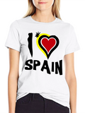 I Love Spain T-Shirt - Black Novelty Tee