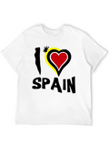 I Love Spain T-Shirt - Black Novelty Tee