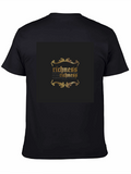Richness Gold Print Black T-Shirt