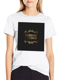Richness Gold Print Black T-Shirt