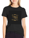 Richness Gold Print Black T-Shirt