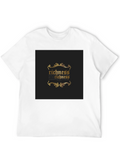 Richness Gold Print Black T-Shirt