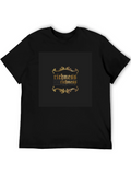 Richness Gold Print Black T-Shirt