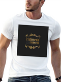 Richness Gold Print Black T-Shirt
